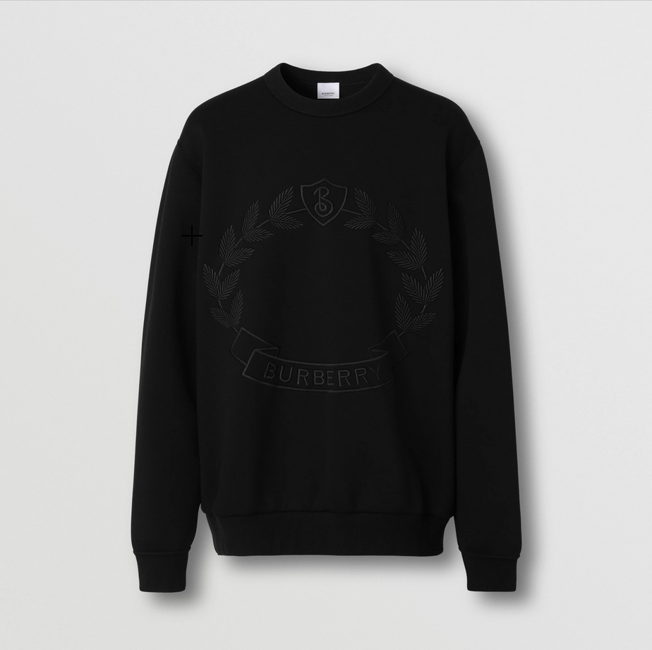 P349 Burberry Oak-Leaf Badge-Embroidered Sweatshirt