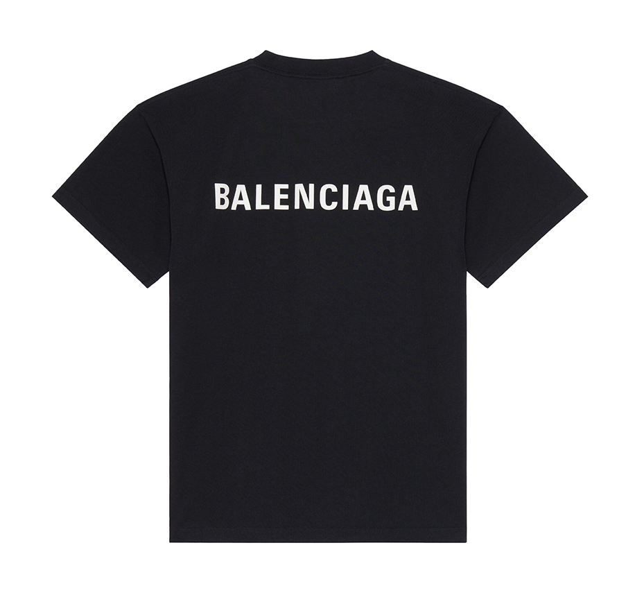 P209 Balenciaga BAL Back-Print T-Shirt - Black