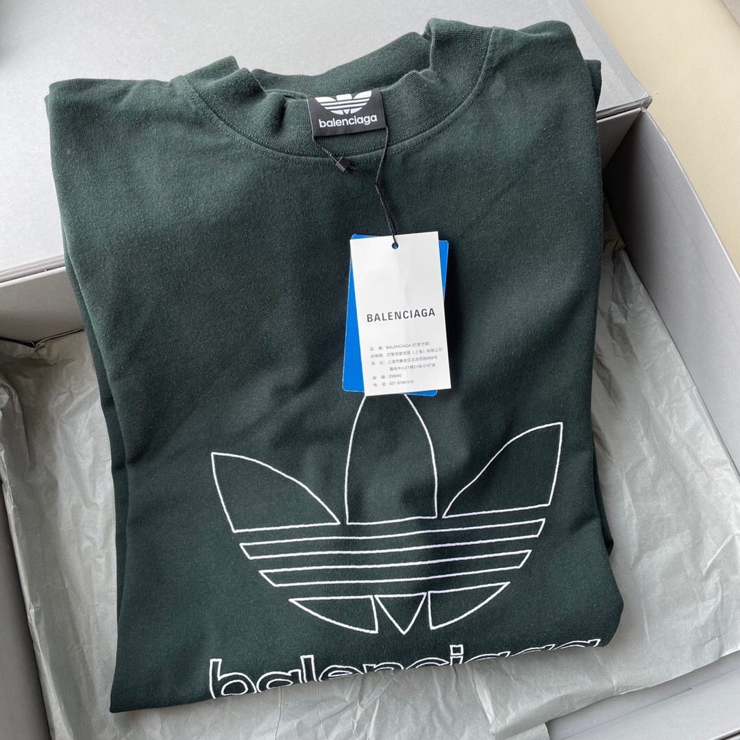 P209 Balenciaga Trefoil Collaboration T-Shirt - Dark Green