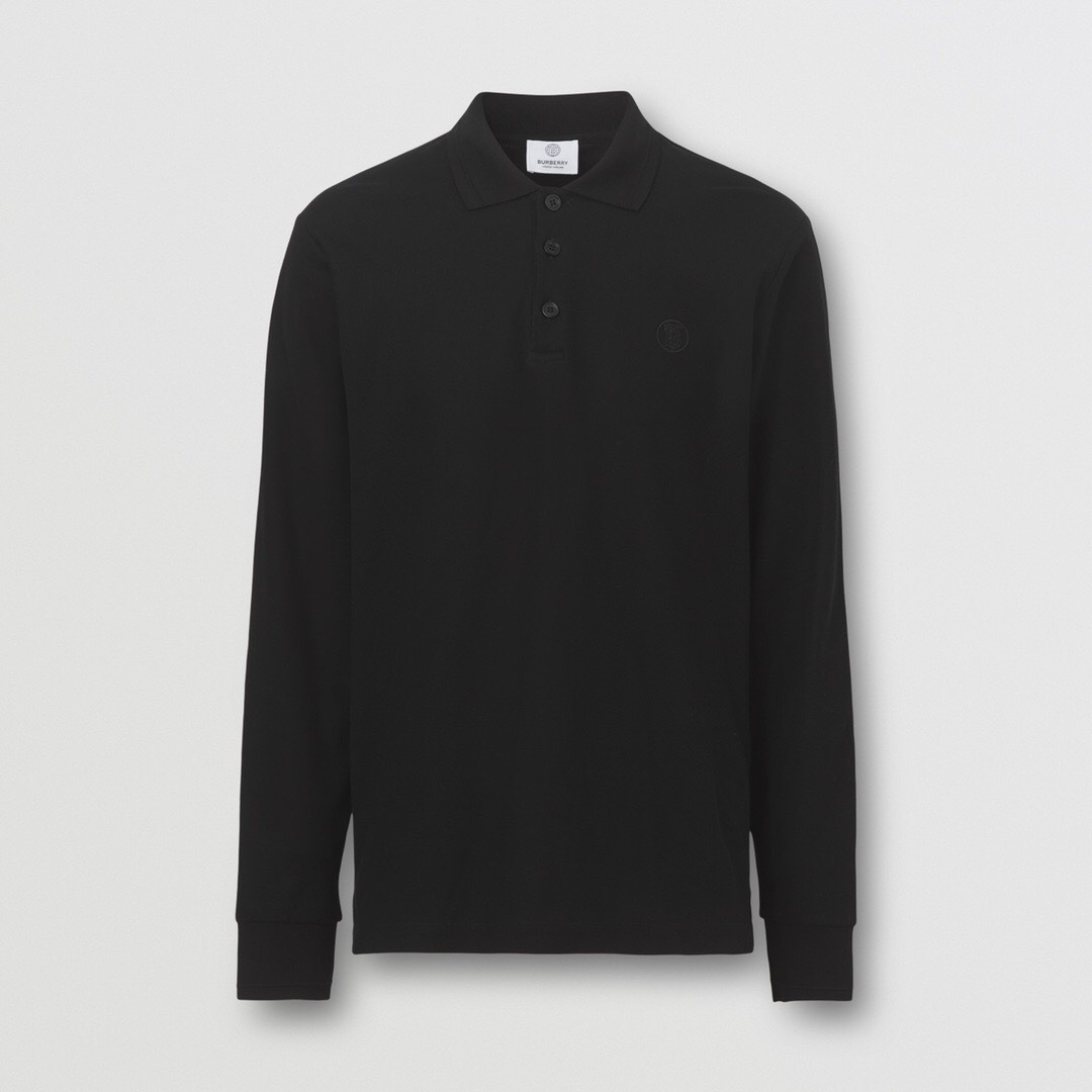 P329 Burberry Long-Sleeve Polo Shirt