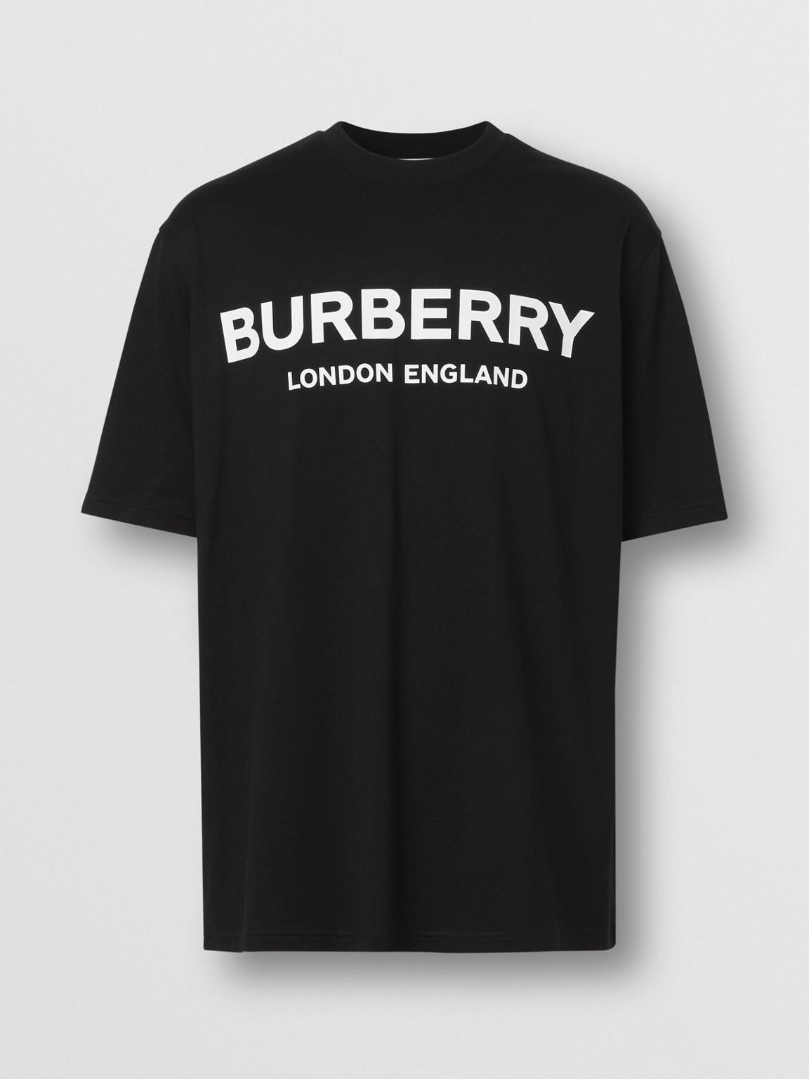 P209 Burberry Classic Letter-Print T-Shirt - Black