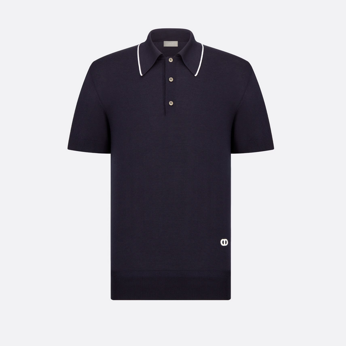 P339 Dior CD Knit Polo Shirt - Blue