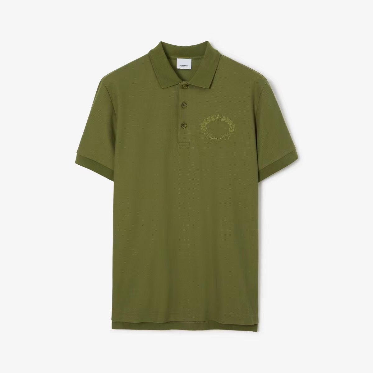 P299 Burberry Oak-Leaf Polo Shirt - Green
