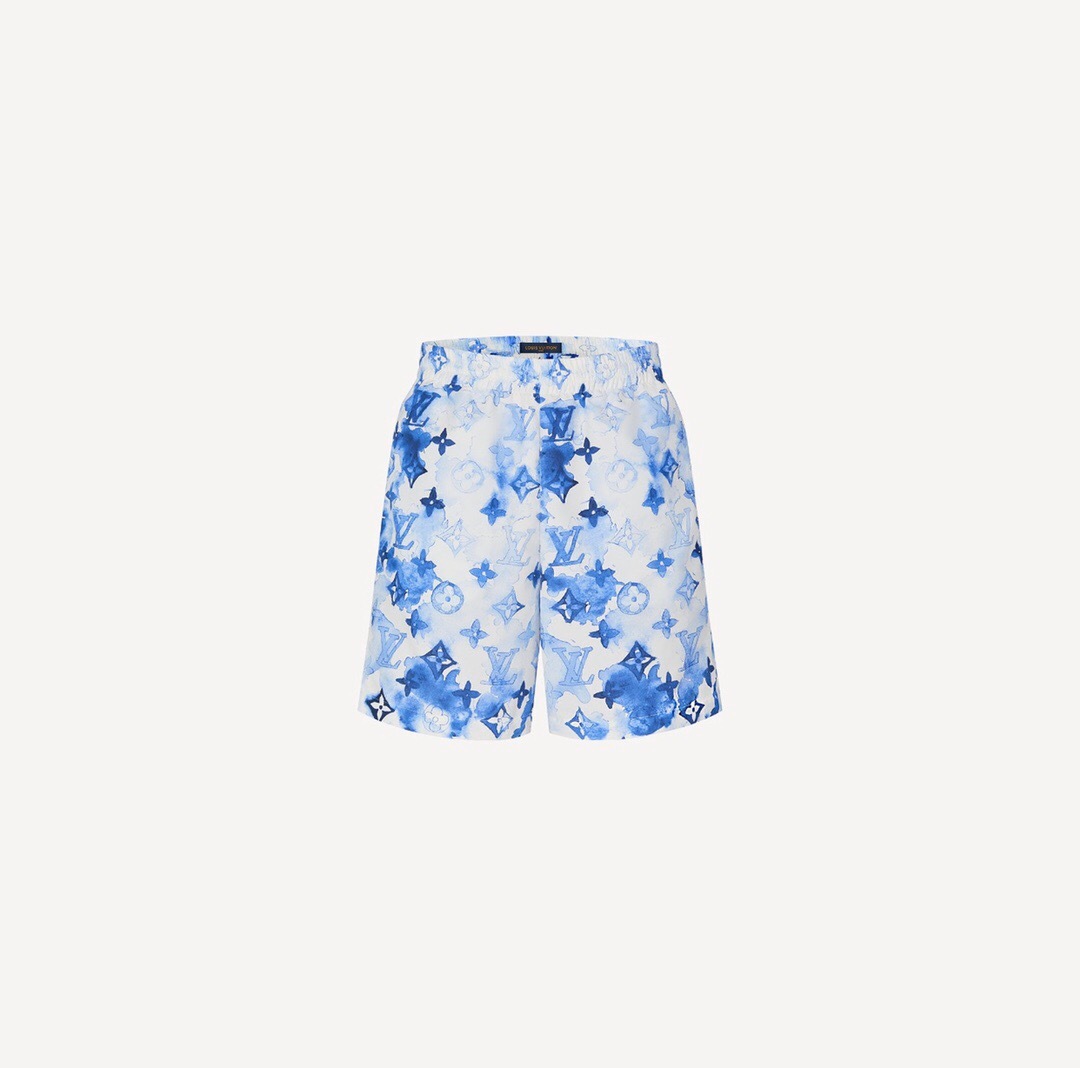 P319 Louis Vuitton Gradient Floral Beach Shorts