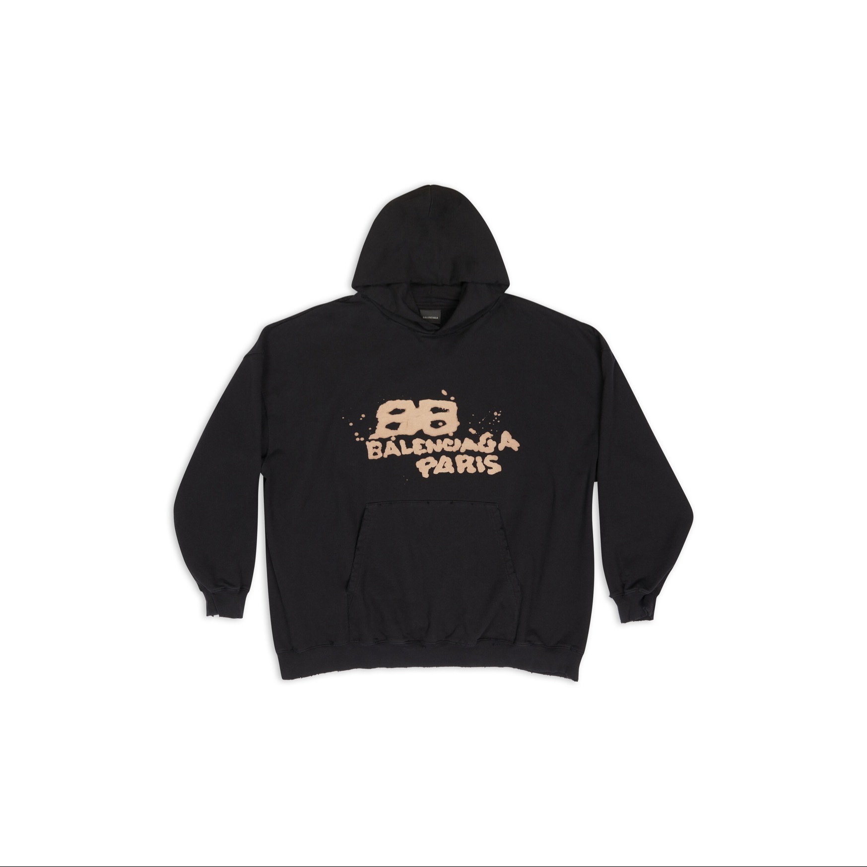 P369 Balenciaga BB Graffiti Hoodie - Black