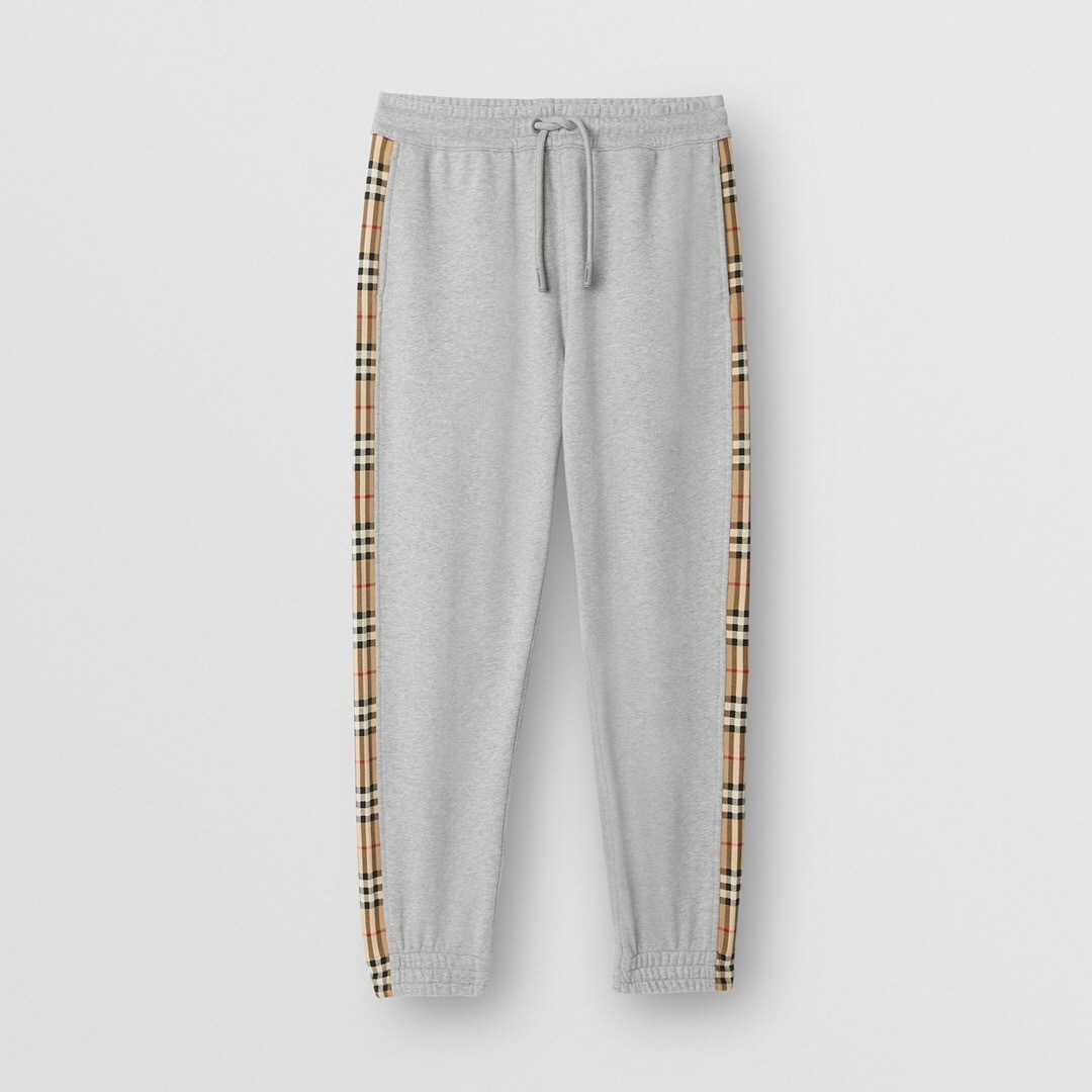 P359 Burberry Side-Check Trousers - Grey