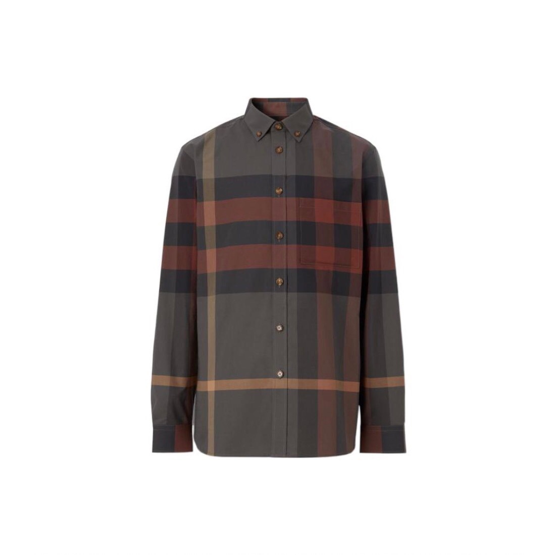P389 Burberry Gradient-Check Shirt - Brown