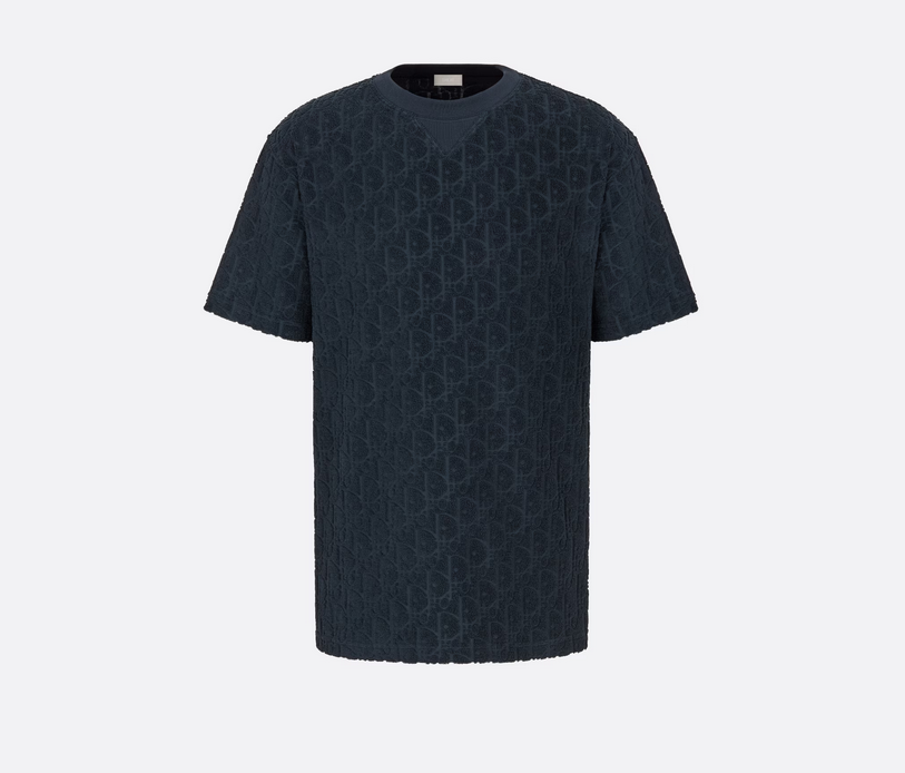 P239 Dior Terry Logo T-Shirt - Dark Blue