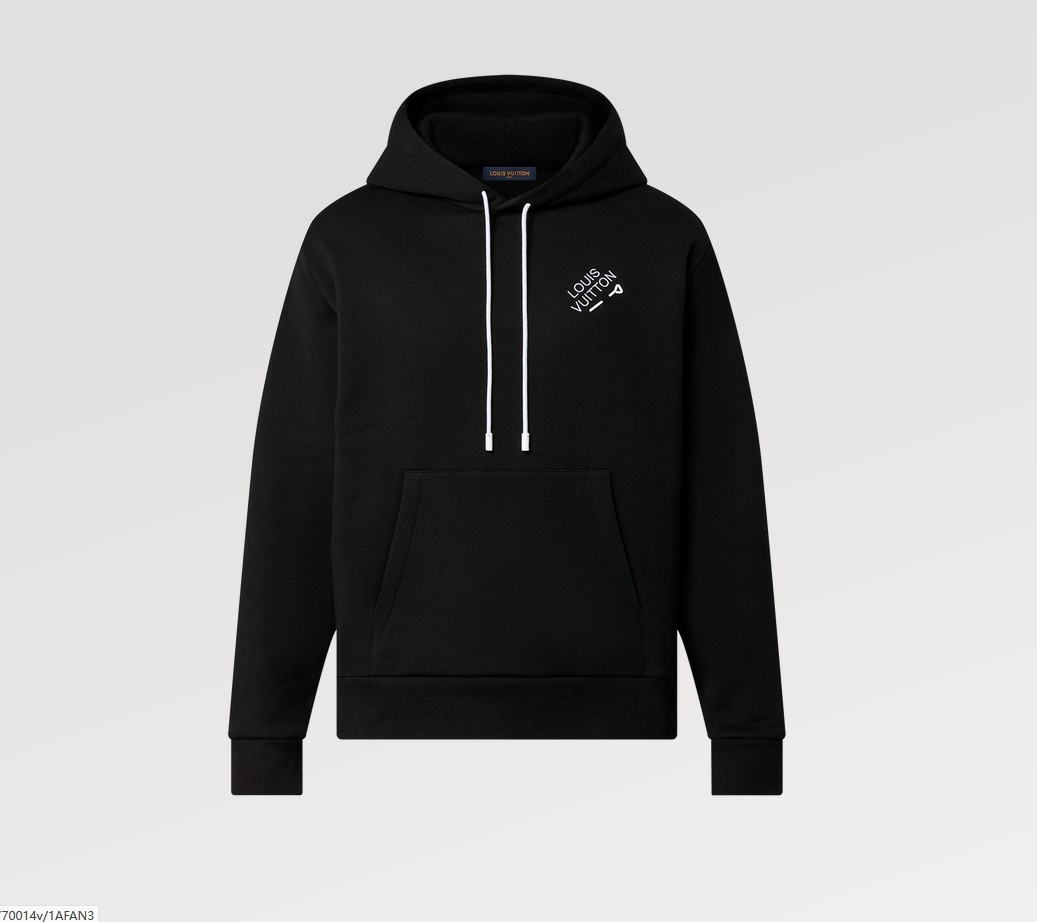P388 Louis Vuitton Pin-Design Hoodie - Black