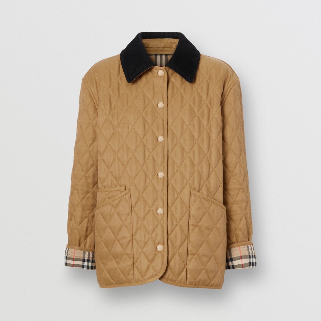 P709 Burberry Women's Diamond-Pattern Padded Jacket
