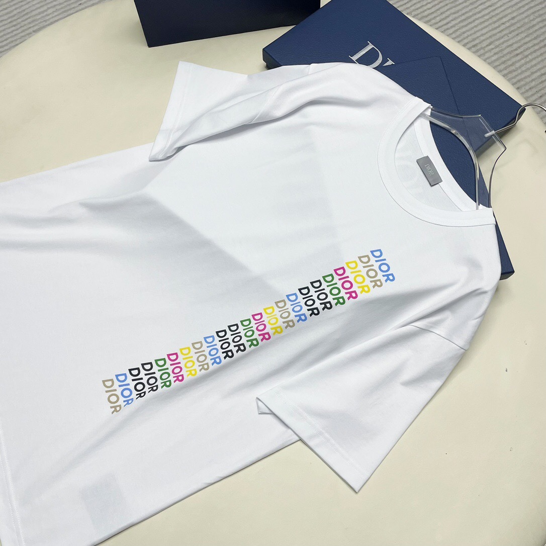 P219 Dior Multicolour Logo T-Shirt - White