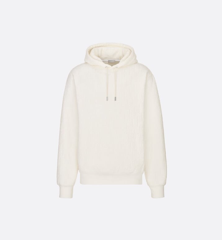 P419 Dior Layered Terry Hoodie - White