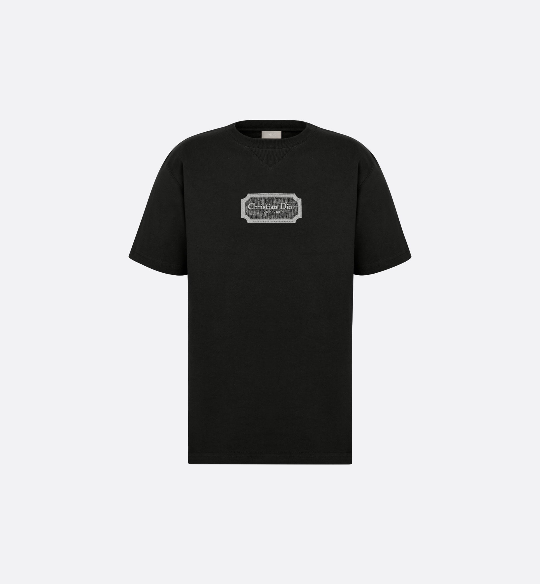 P229 Dior Square-Embroidered T-Shirt - Black