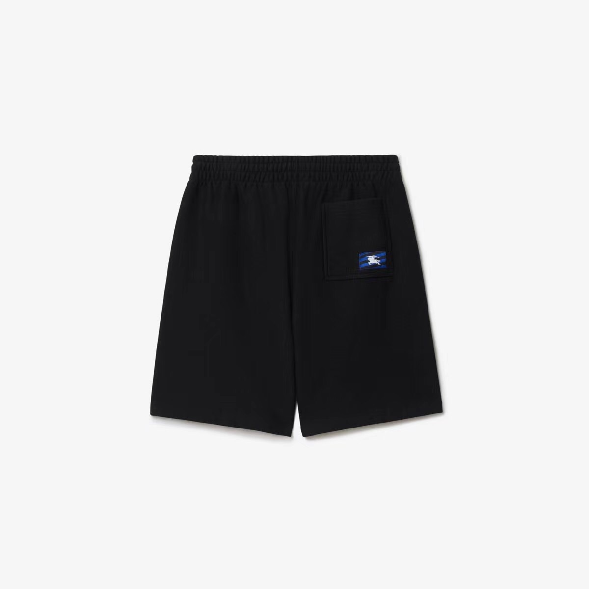 P319 Burberry Equestrian Logo-Applique Shorts - Black