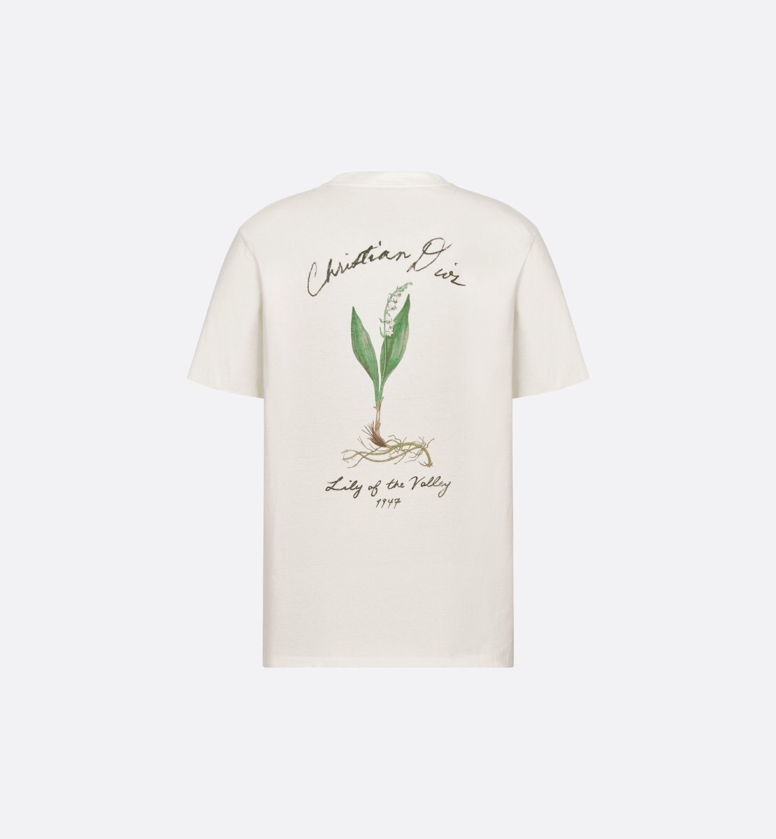 P229 Dior Orchid-Print T-Shirt - White