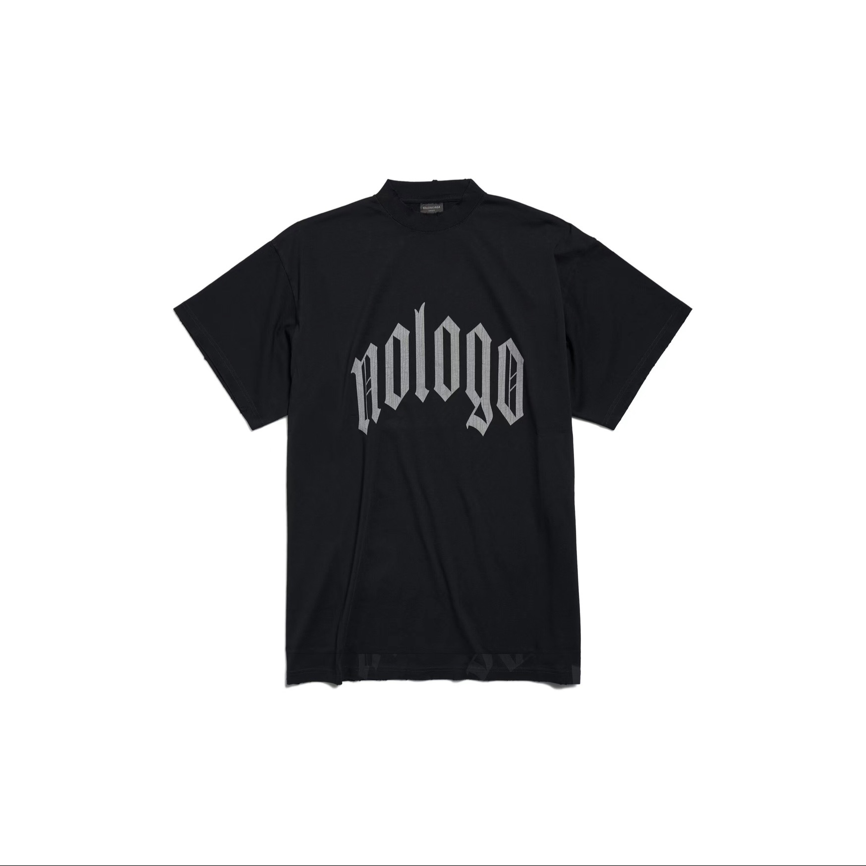 P219 Balenciaga Cracked NOLOGO-Print T-Shirt