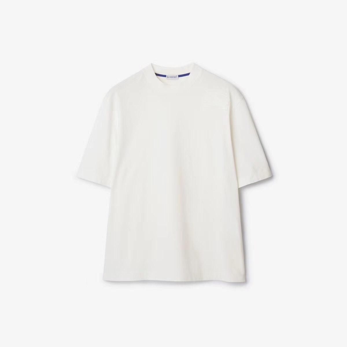 P229 Burberry Equestrian Applique Embroidered T-Shirt - White
