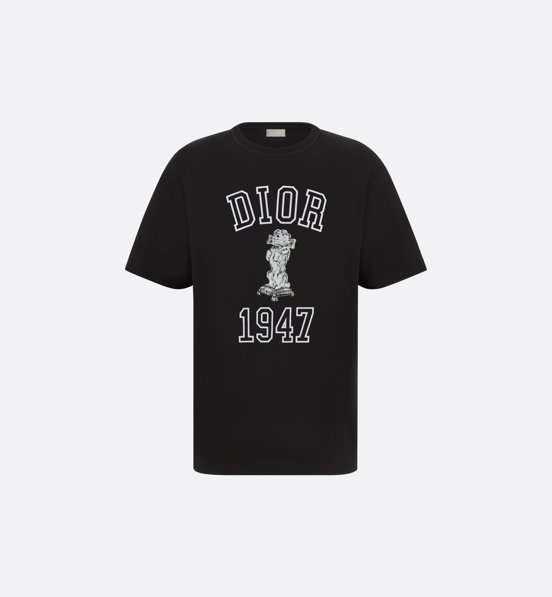 P259 Dior Flocked Dog T-Shirt - Black