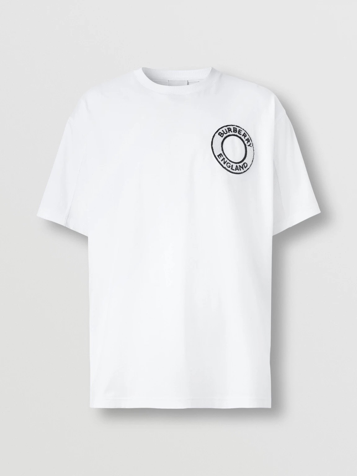 P229 Burberry Terry Round-Badge T-Shirt - White