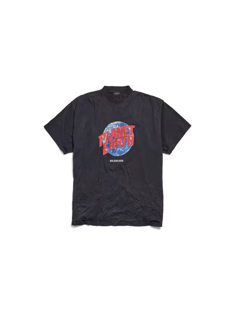 P229 Balenciaga Planet Earth-Print T-Shirt