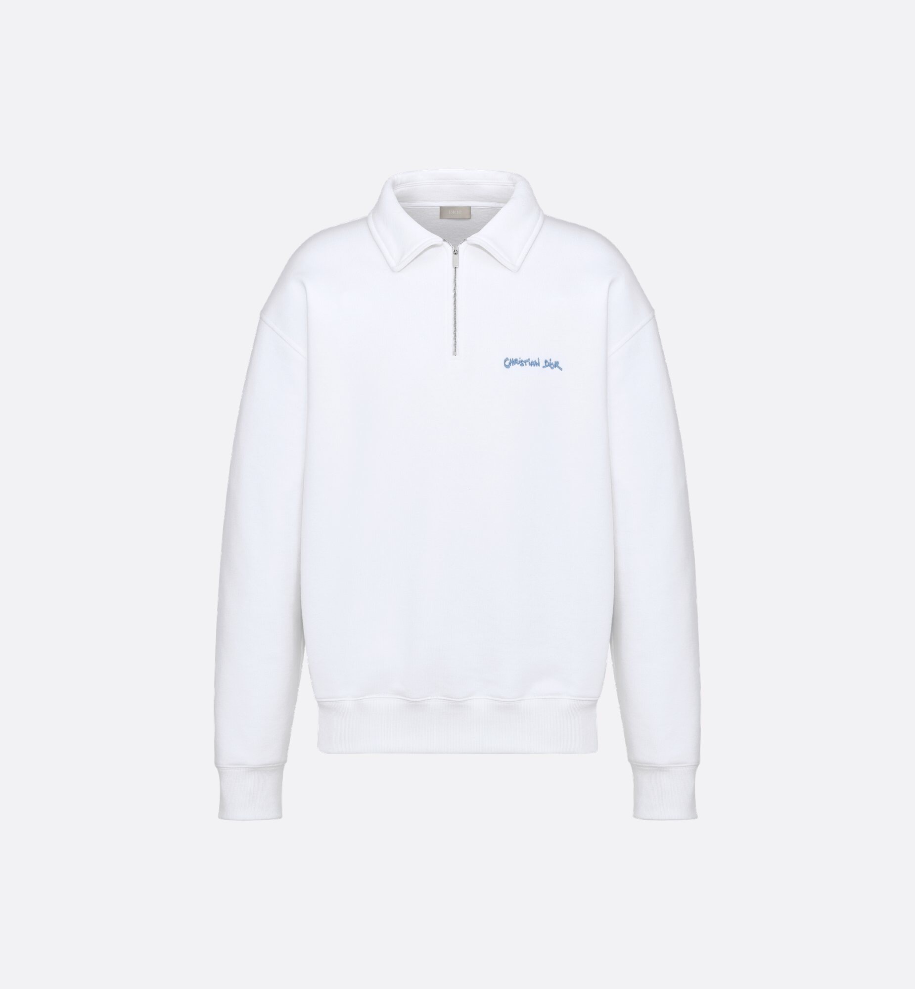 P359 Dior Small-Letter Front-Zip Sweatshirt