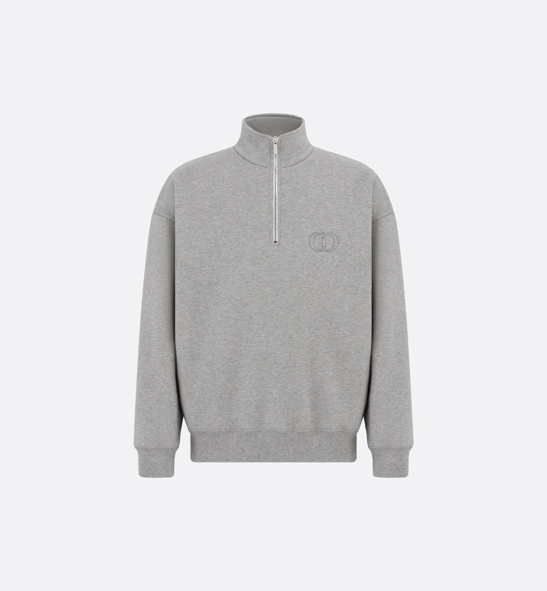 P389 Dior Half-Zip Sweatshirt - Grey
