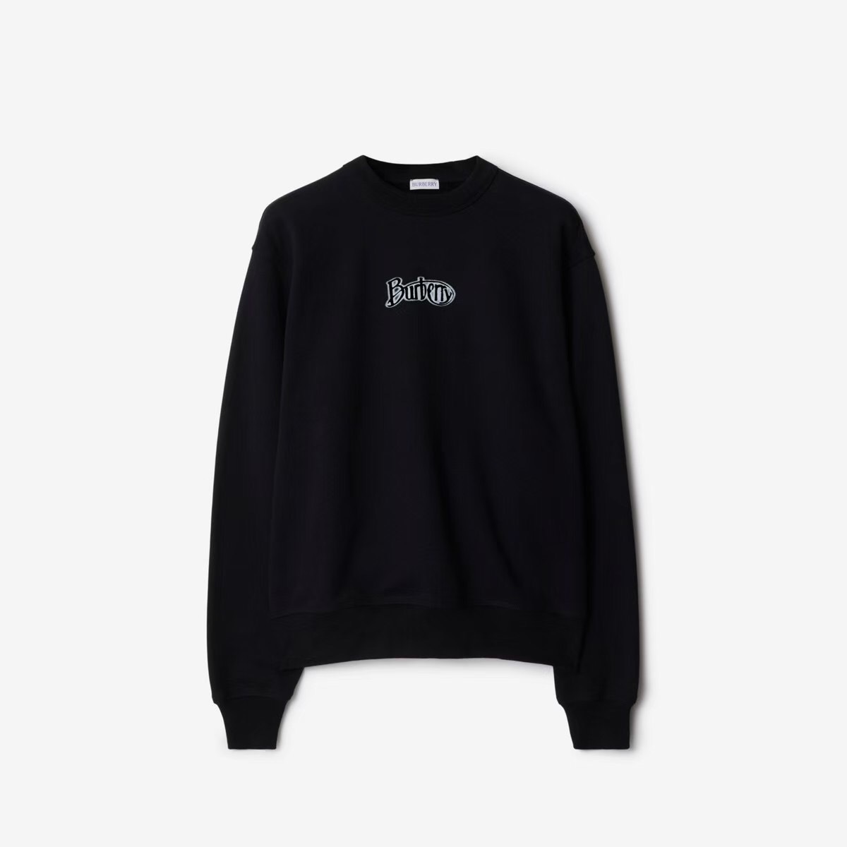P359 Burberry BU Flocked-Letter Crewneck Sweatshirt