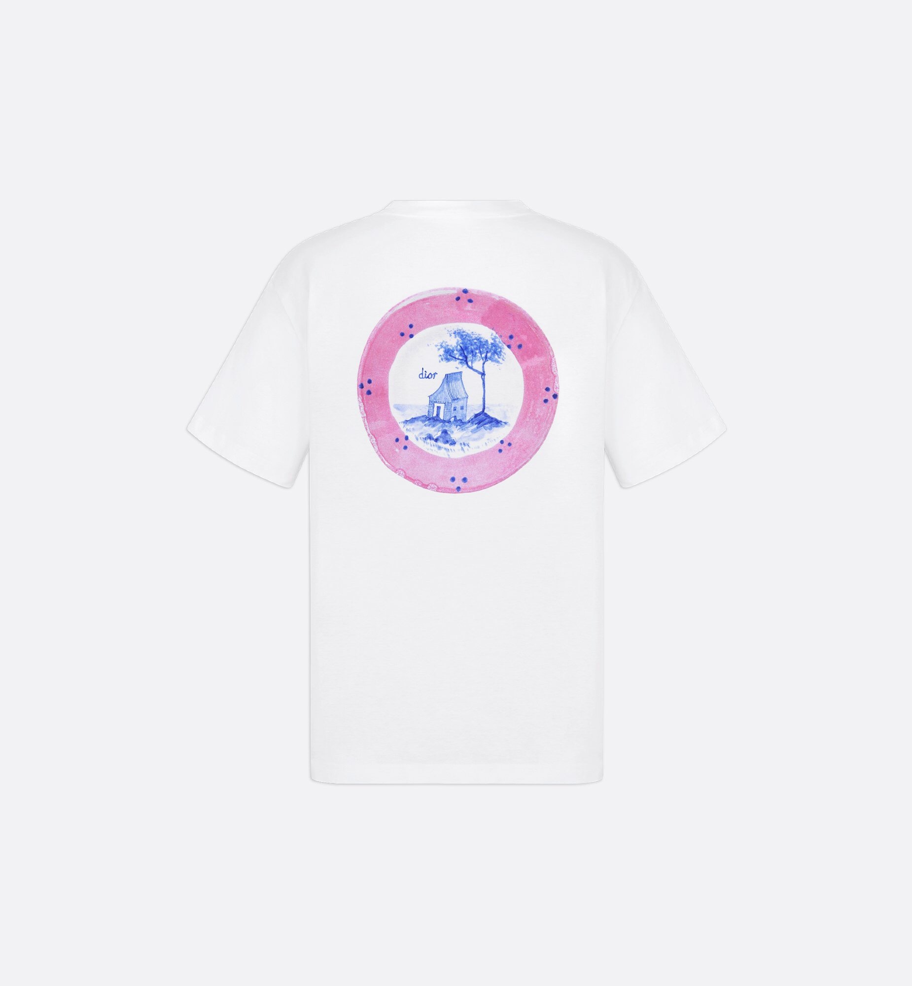 P229 Cottage Under a Tree T-Shirt - White