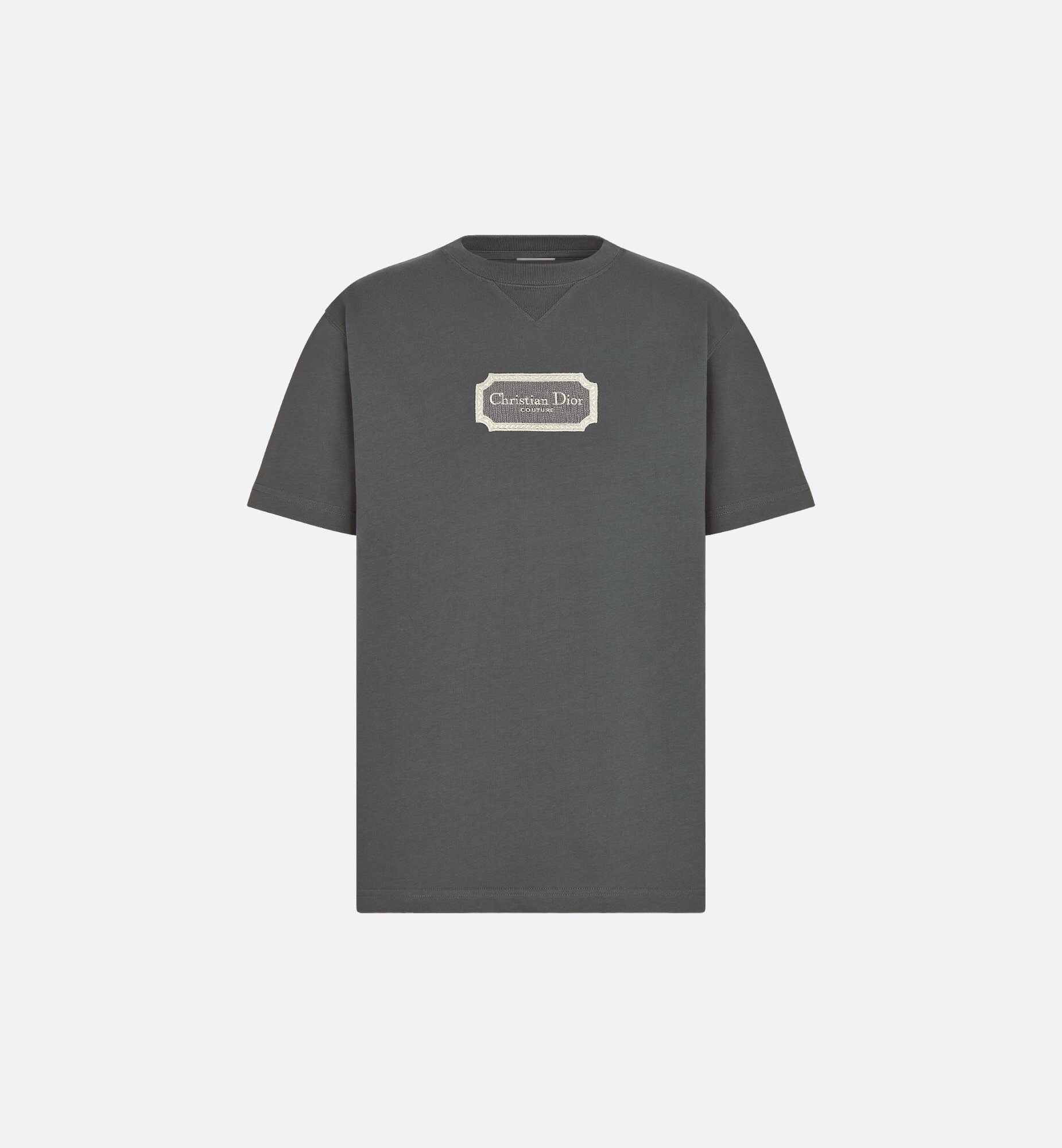 P229 CD Square-Embroidered T-Shirt - Gray