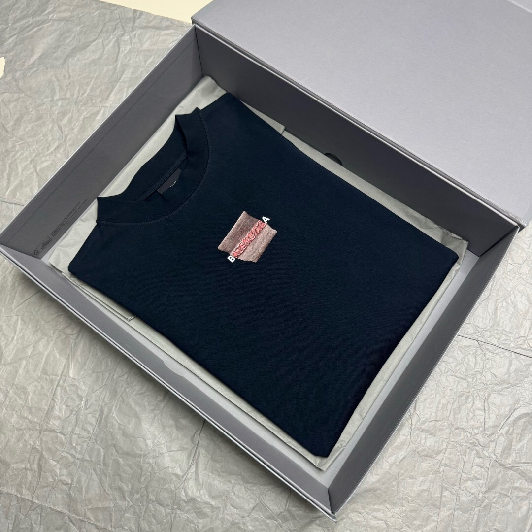 P229 Letter-Embroidered Tape T-Shirt
