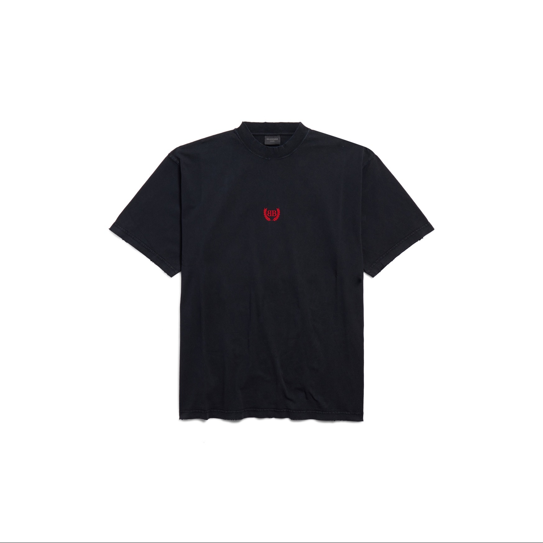 P229 Red Wheat-Ear Embroidered Design - Washed Black