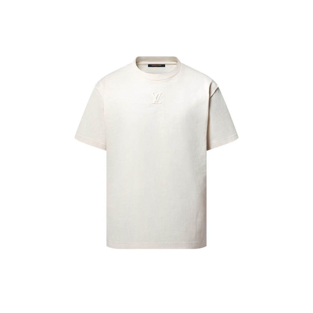 P229 Embossed-Design T-Shirt - White
