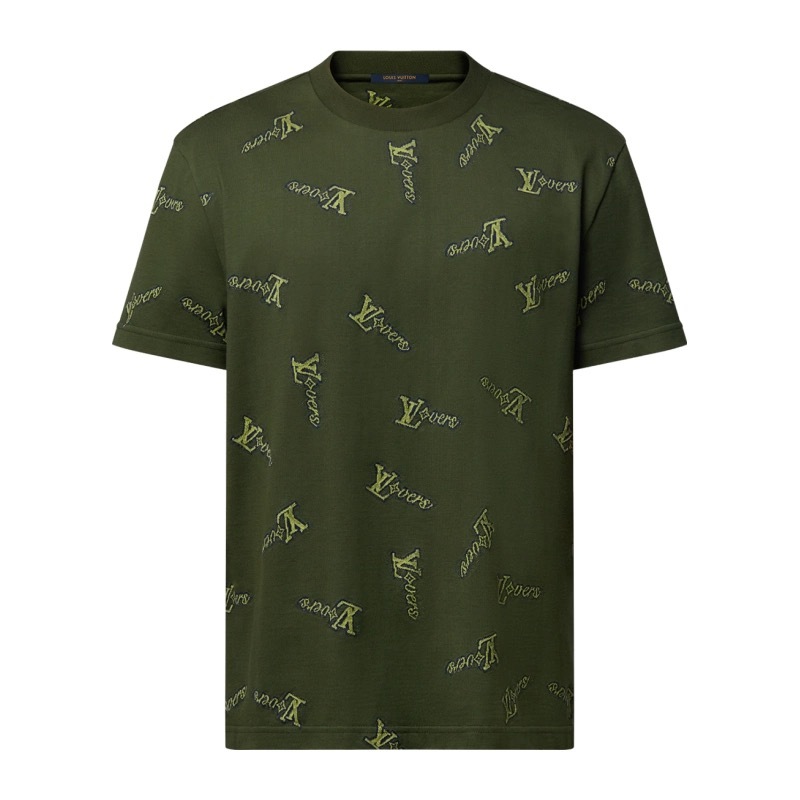 P359 Jacquard Cotton T-Shirt - Green