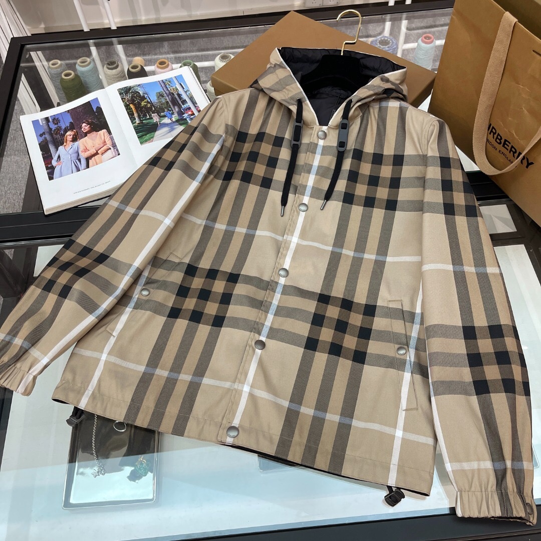 P729 BR Check Jacket - Khaki