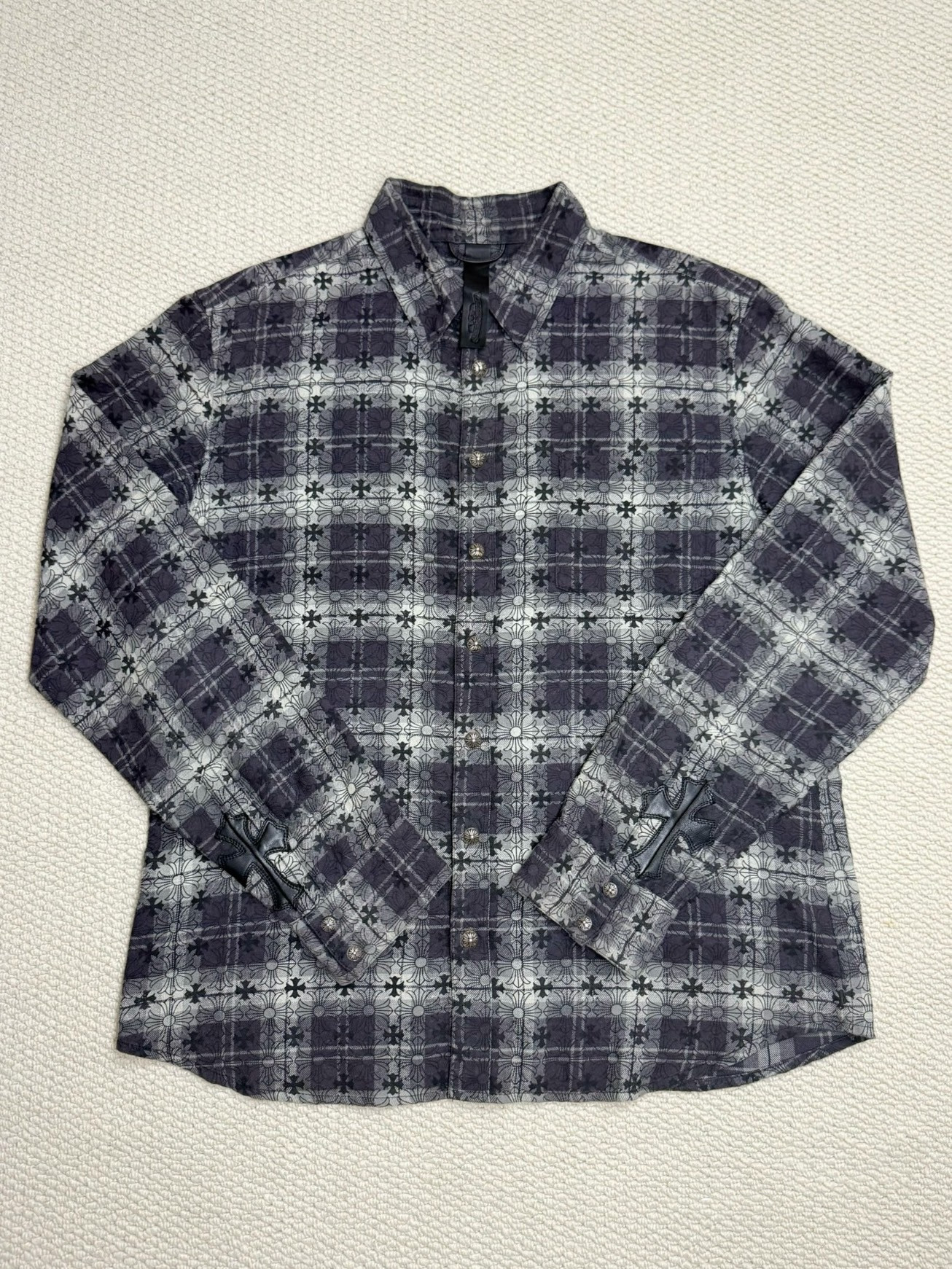 P629 Black Check Jacquard Shirt