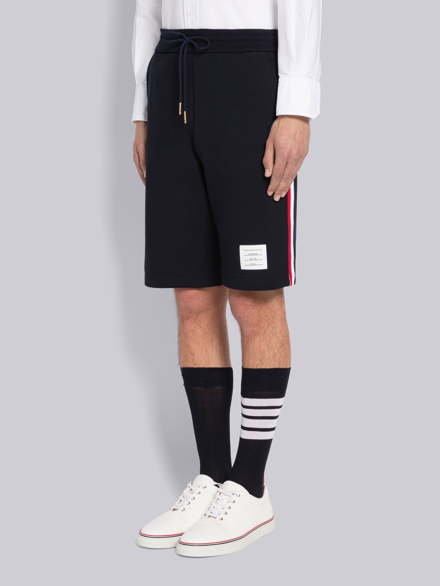 P349 Stripe-Trim Shorts - Navy