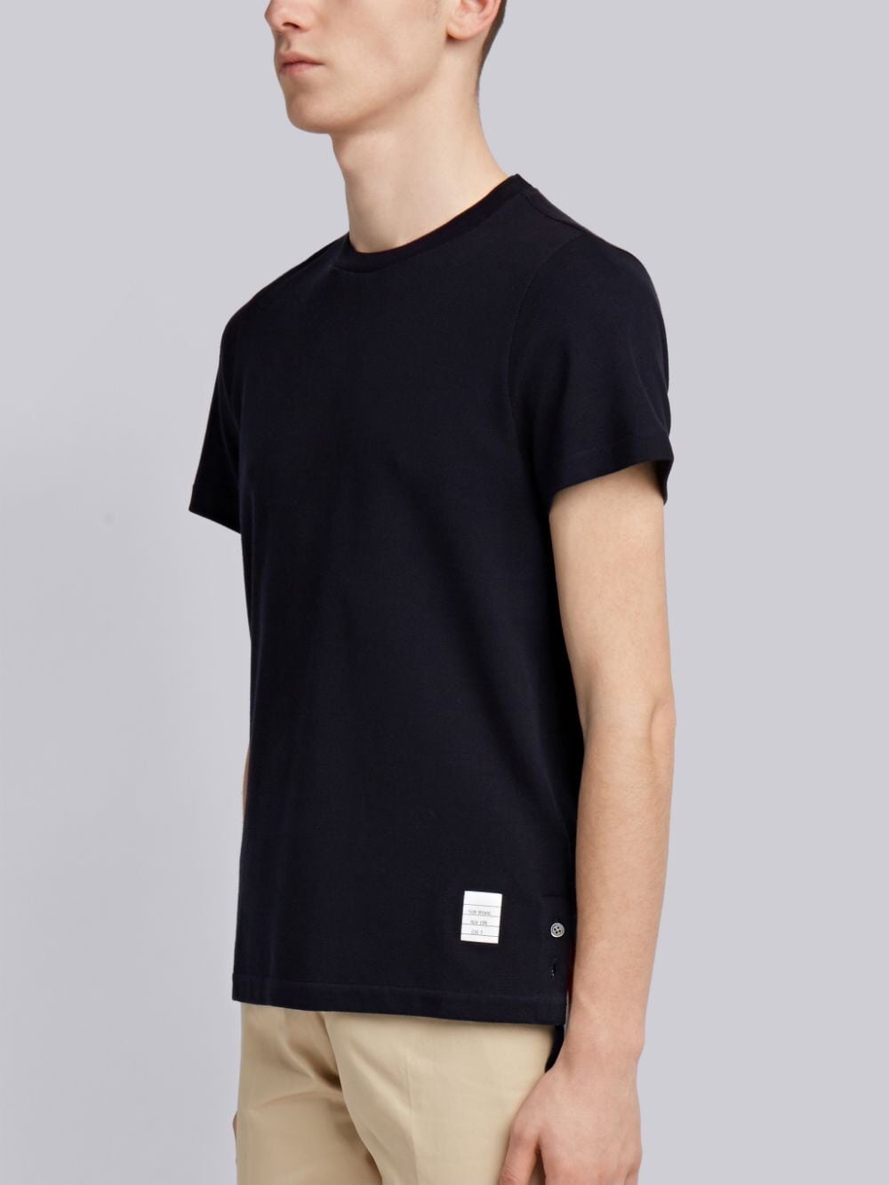 P279 Pique Cotton T-Shirt with Back Tape