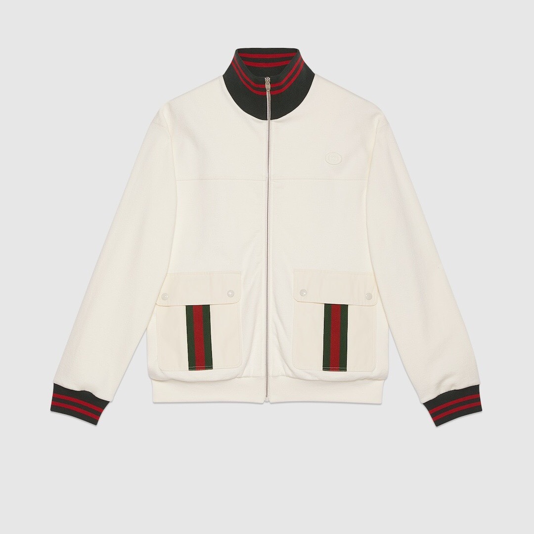 P499 Tape-Trim Utility Jacket - White