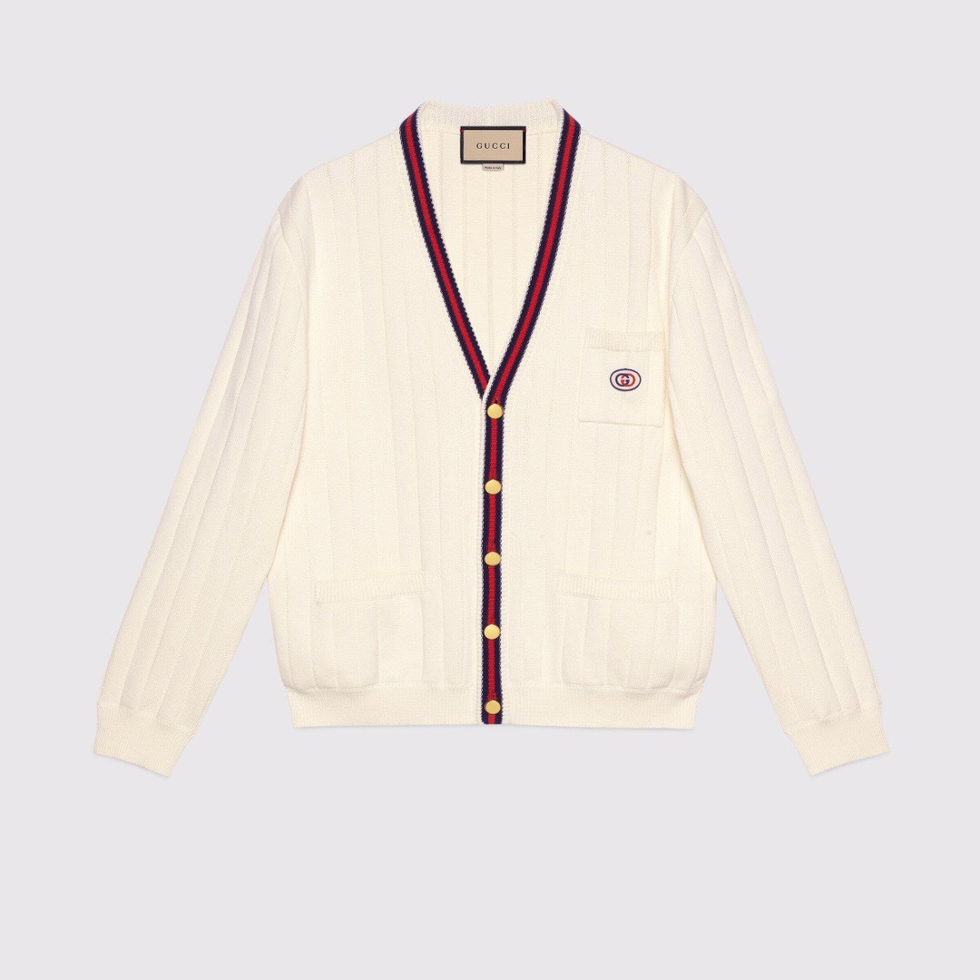 P439 V-Neck Knit Cardigan - Beige
