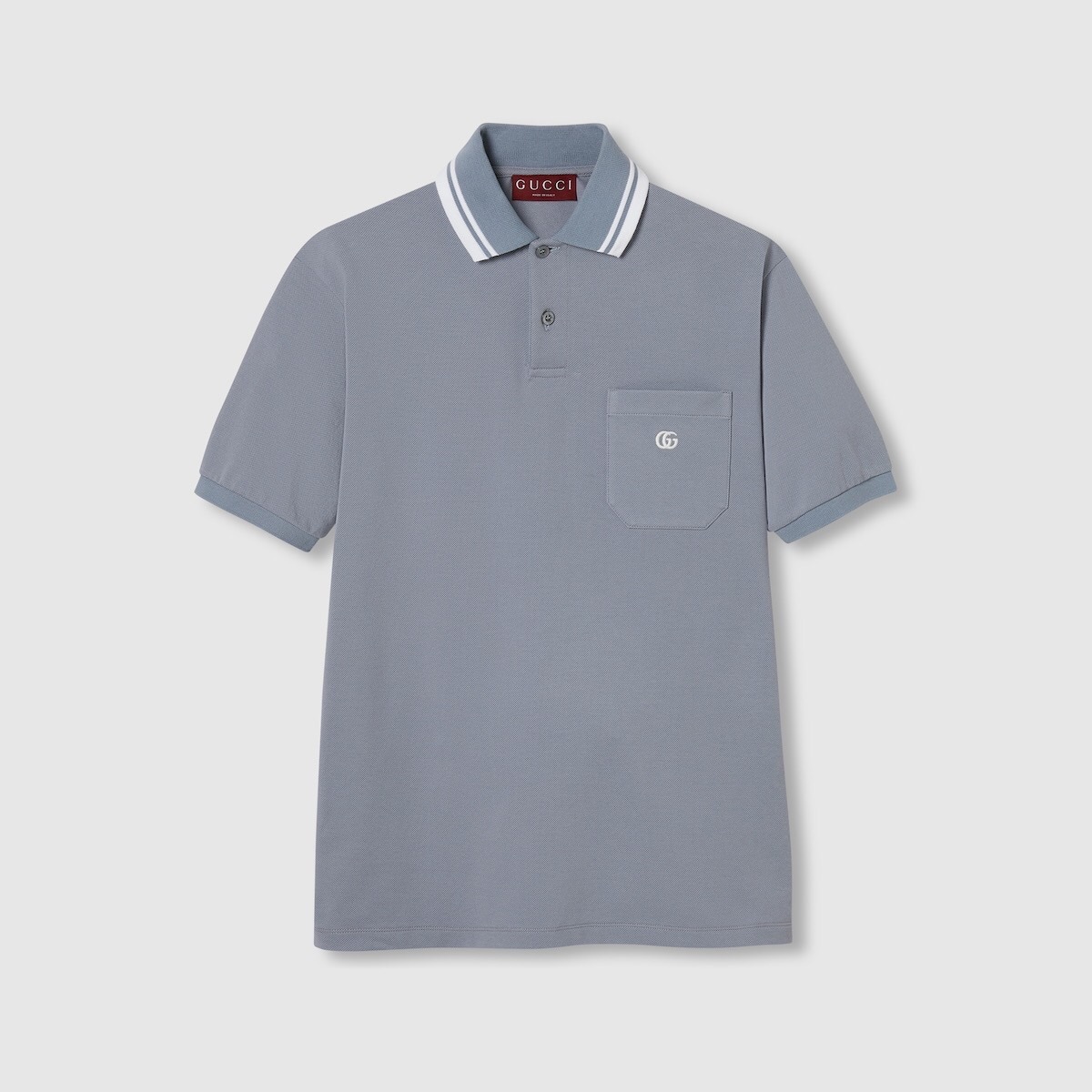 P299 Double-G Embroidered Polo Shirt - Gray