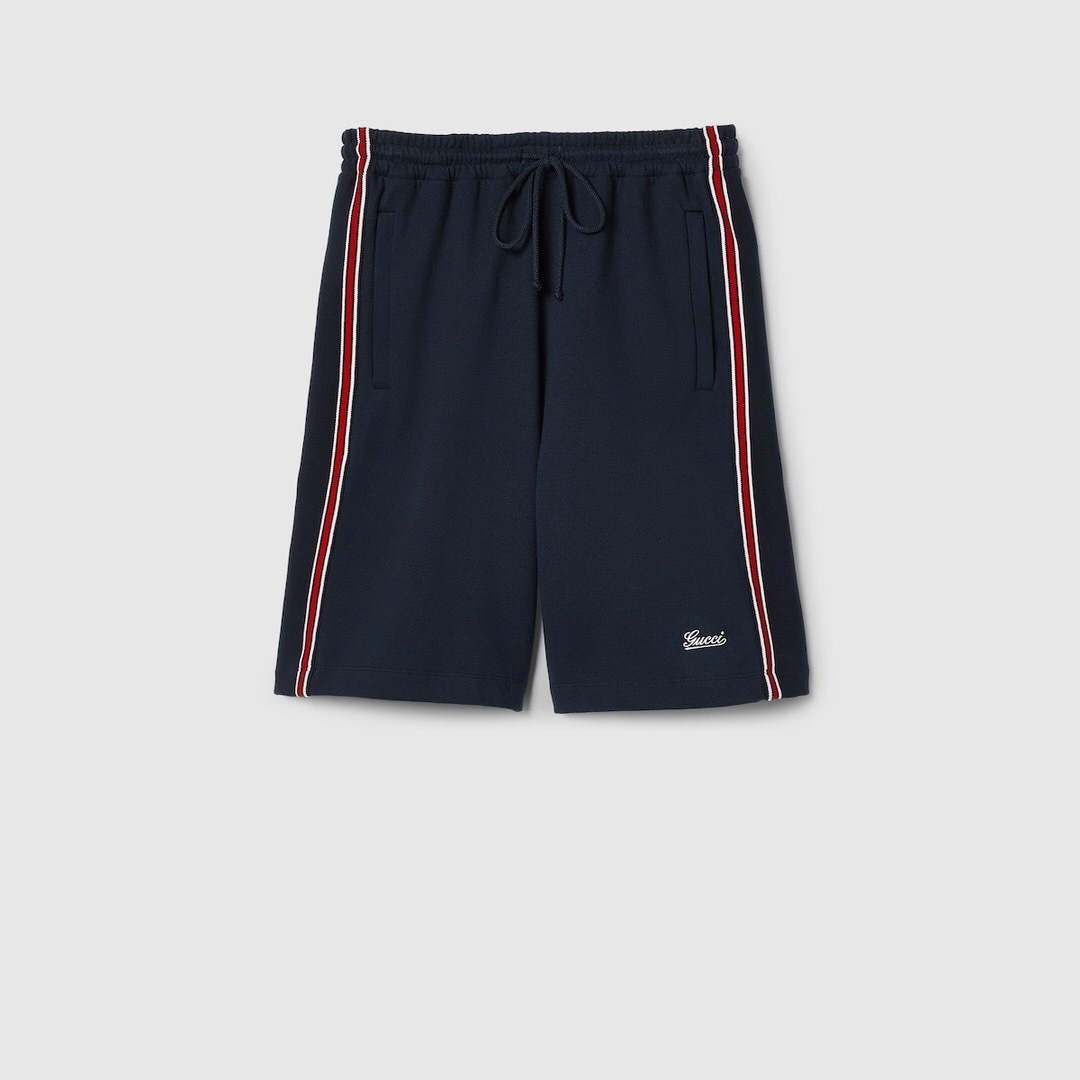P369 Red-Stripe Tape Shorts