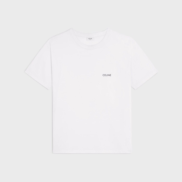 P209 C Small-Letter Print T-Shirt - White