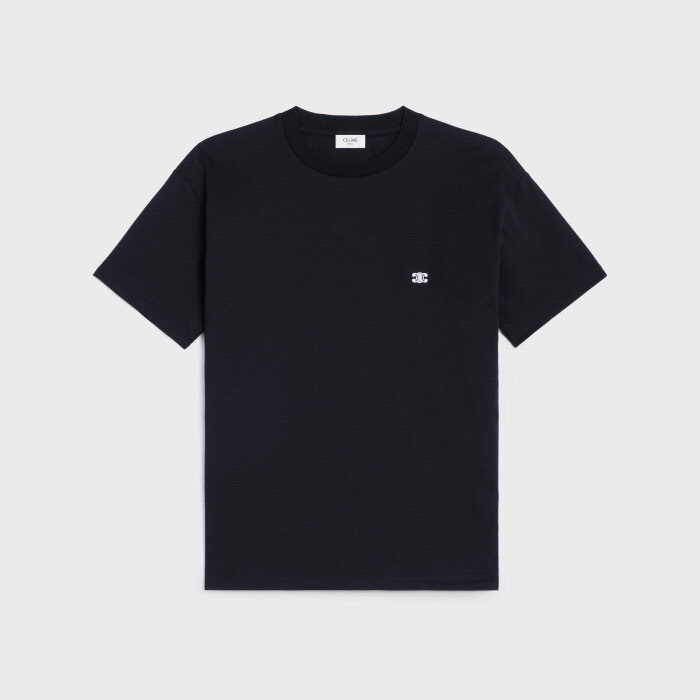 P219 Double-C Small-Logo Embroidered T-Shirt - Black