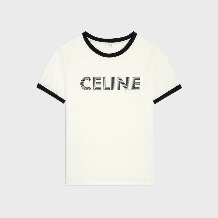 P219 C Outline-Letter T-Shirt - White
