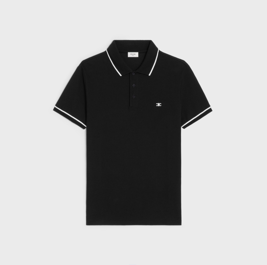 P289 Double-C Embroidered Polo Shirt - Black