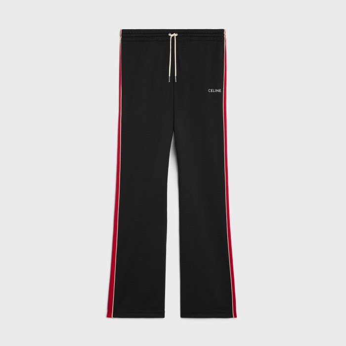 P369 C Red Side-Tape Trousers