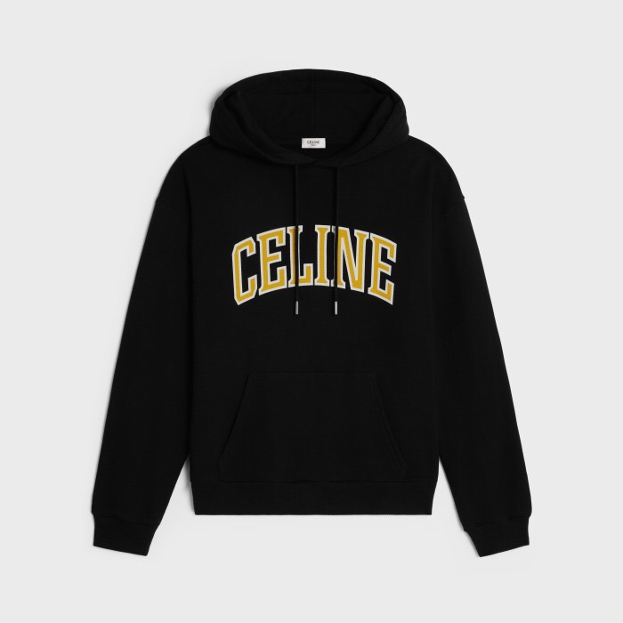 P389 C Cracked-Print Hoodie - Black