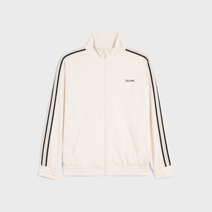 P429 C White Side-Stripe Jacket