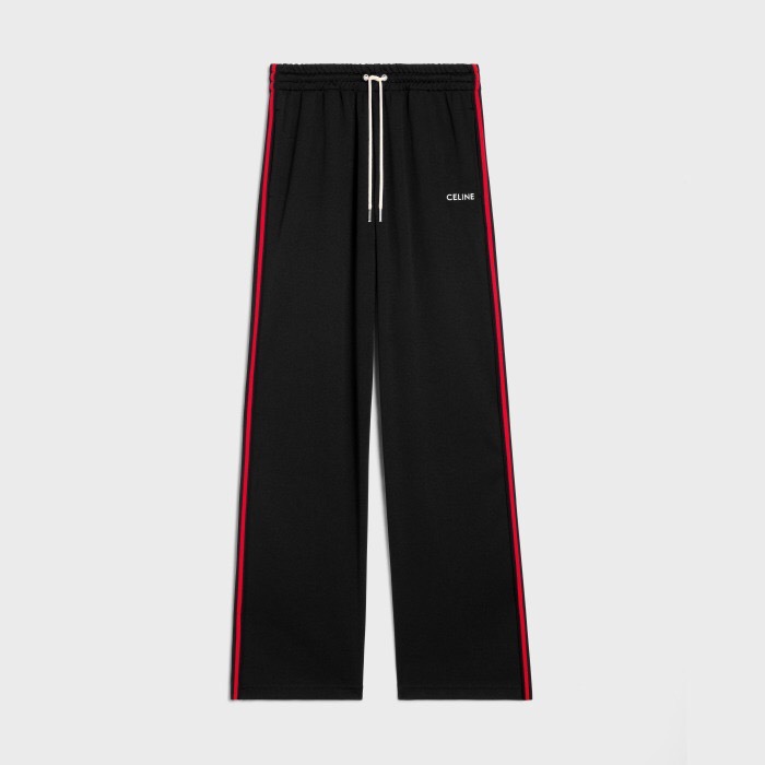 P369 C Red Side-Stripe Tape Trousers