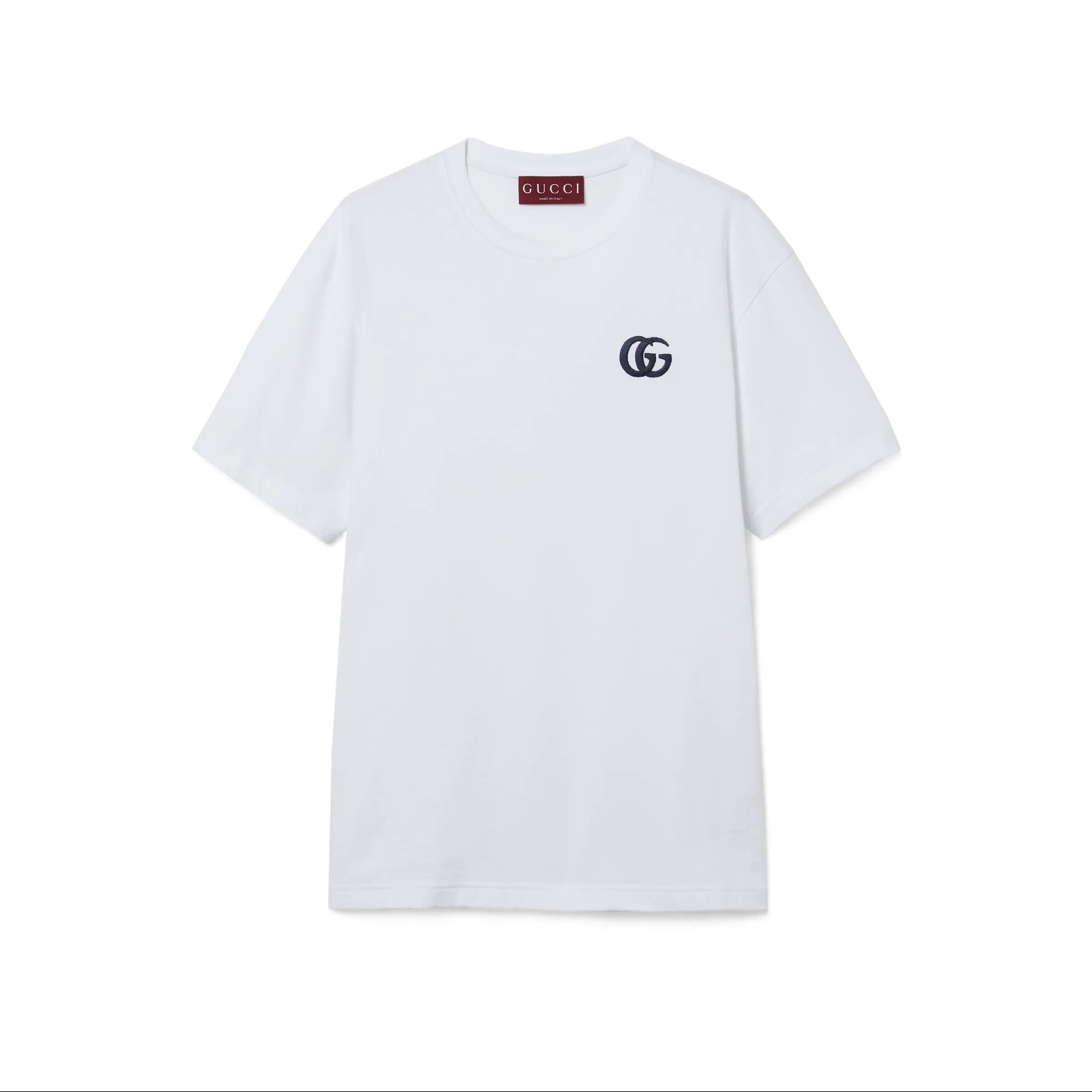 P219 Double G Embroidery T-Shirt - White